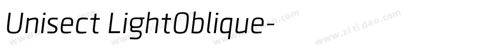 Unisect LightOblique字体转换
